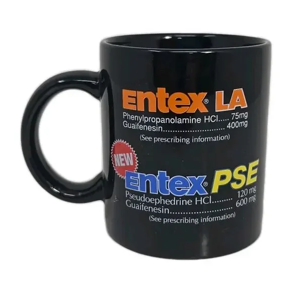 Entex LA PSE Black Coffee Mug Sinusitis MRI Image Pharmaceutical Drug Rep U237 - Picture 4 of 6